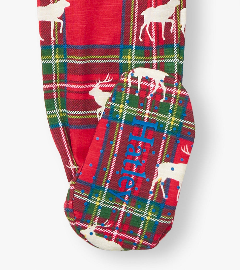Hatley Baby Elk Plaid Cotton Footed Sleeper