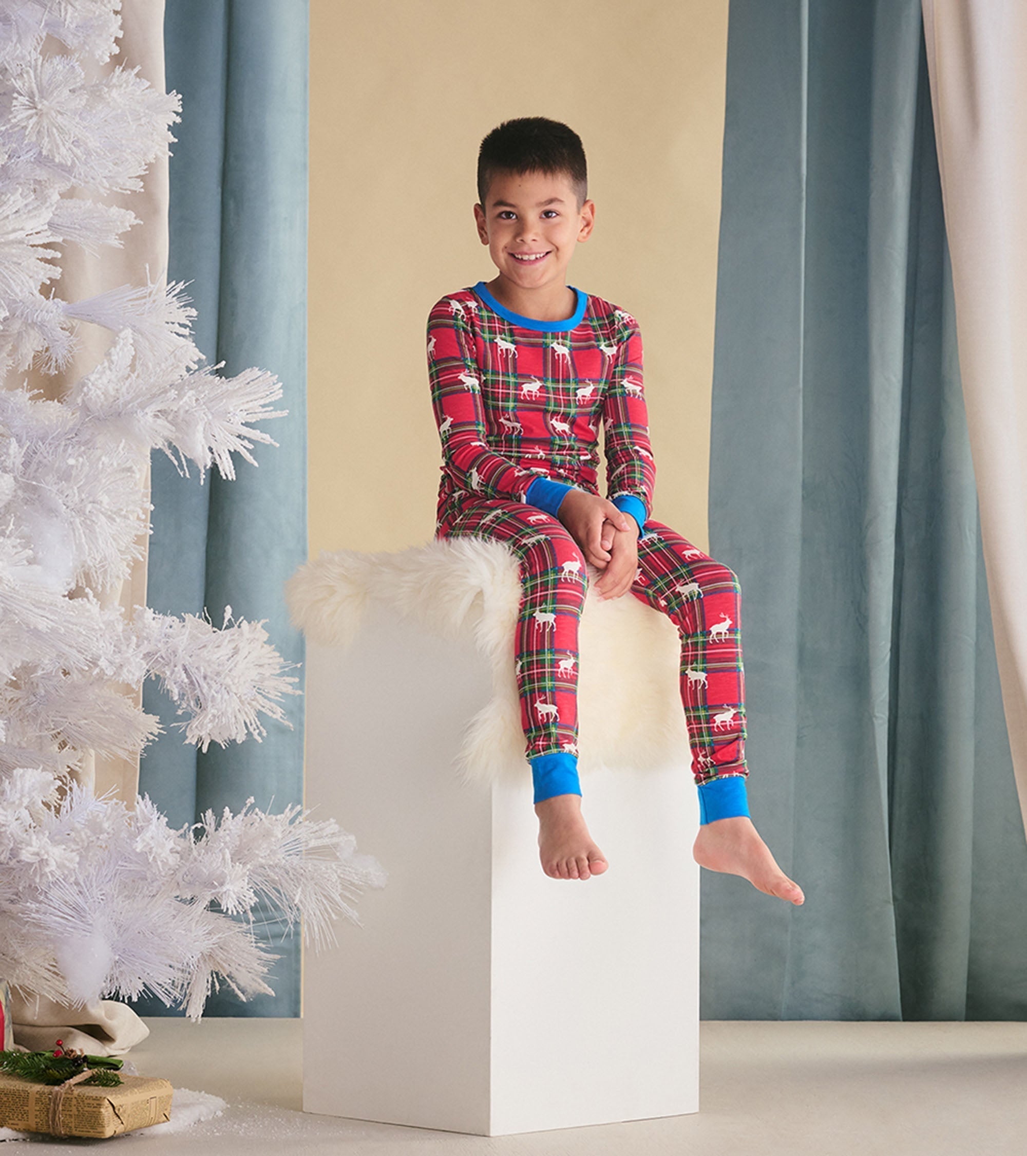Hatley Boys Elk Plaid Pajama Set