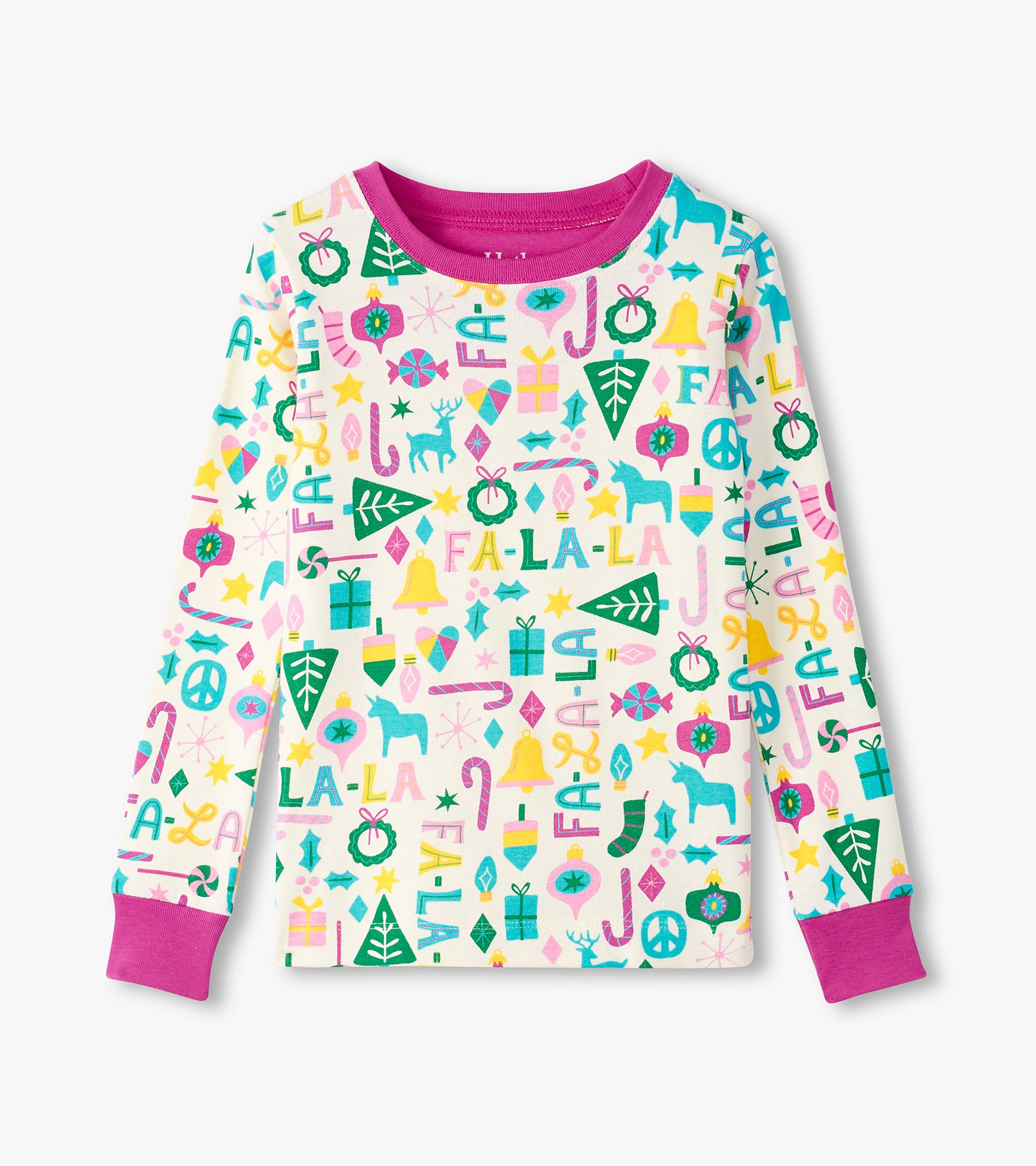 Hatley Girls Pink Falala Pajama Set