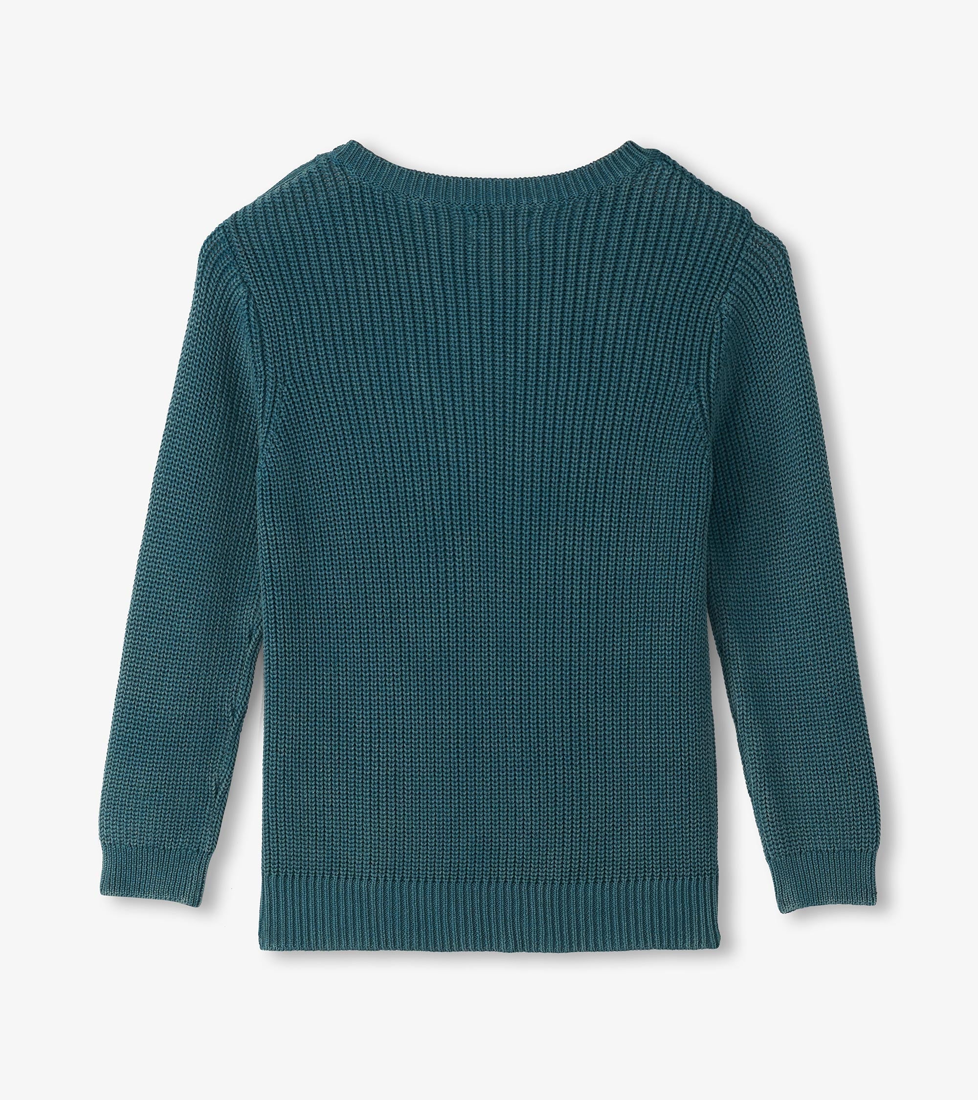 Hatley Boys Moroccan Blue Button Neck Sweater