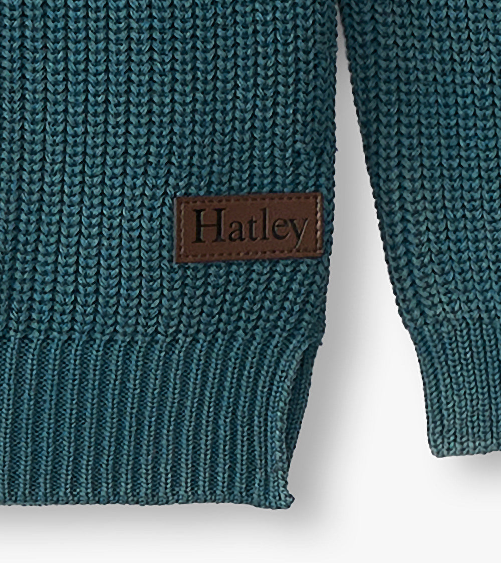 Hatley Boys Moroccan Blue Button Neck Sweater