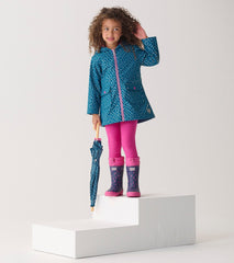 Hatley Girls Mini Lightning Bolts Zip-Up Rain Jacket