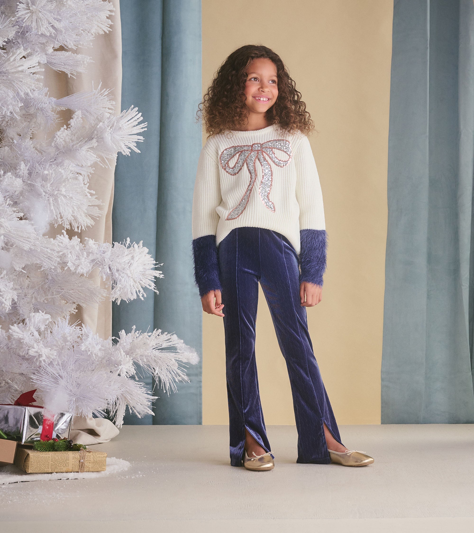 Hatley Girls Sparkle Wave Stretchy Flared Pants