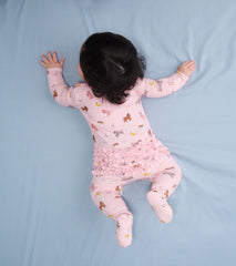 Hatley Baby Girls Whimsical Ponies Ruffle Bum Bamboo Sleeper
