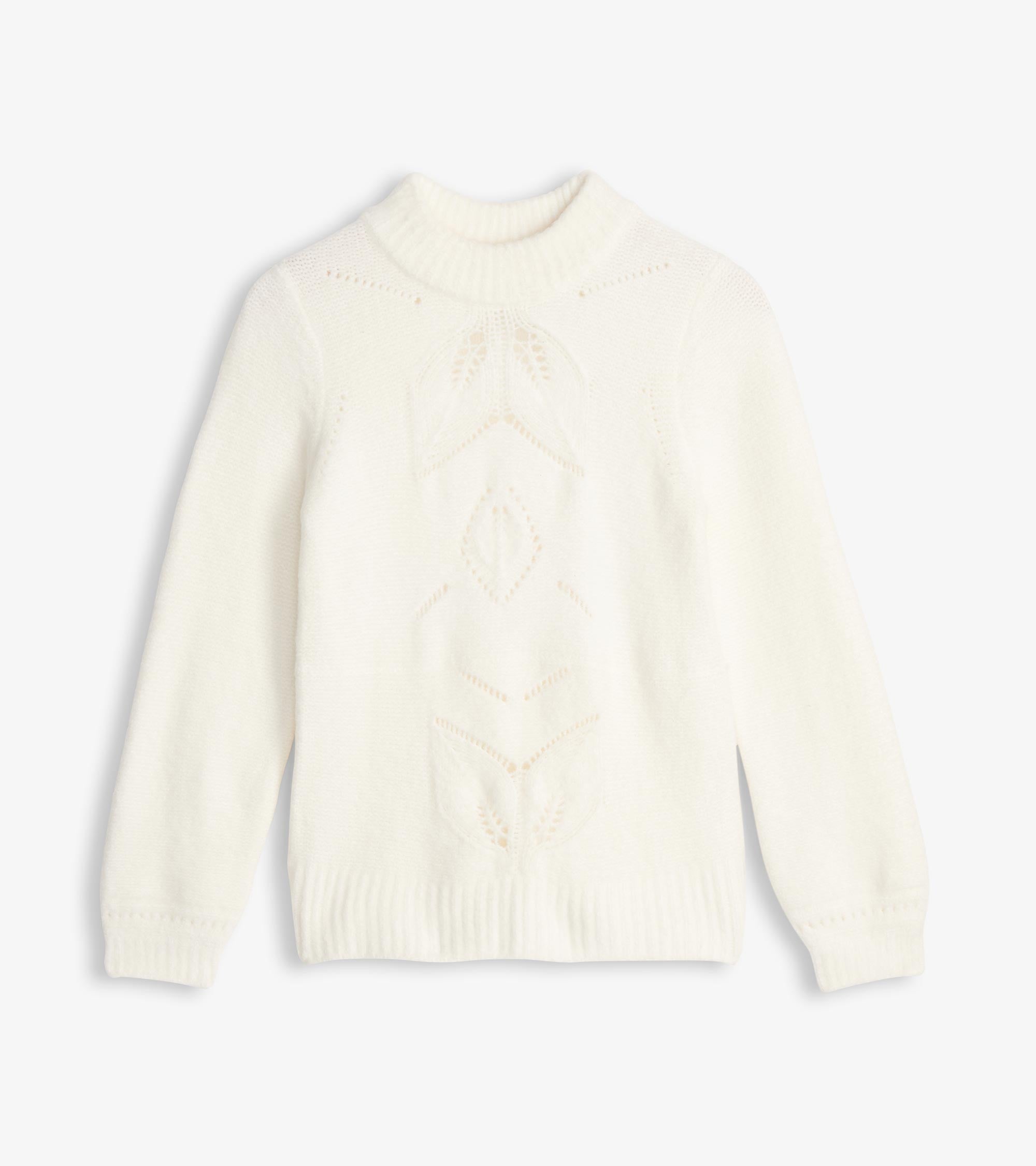 Hatley Petal Cable Sweater - Winter White