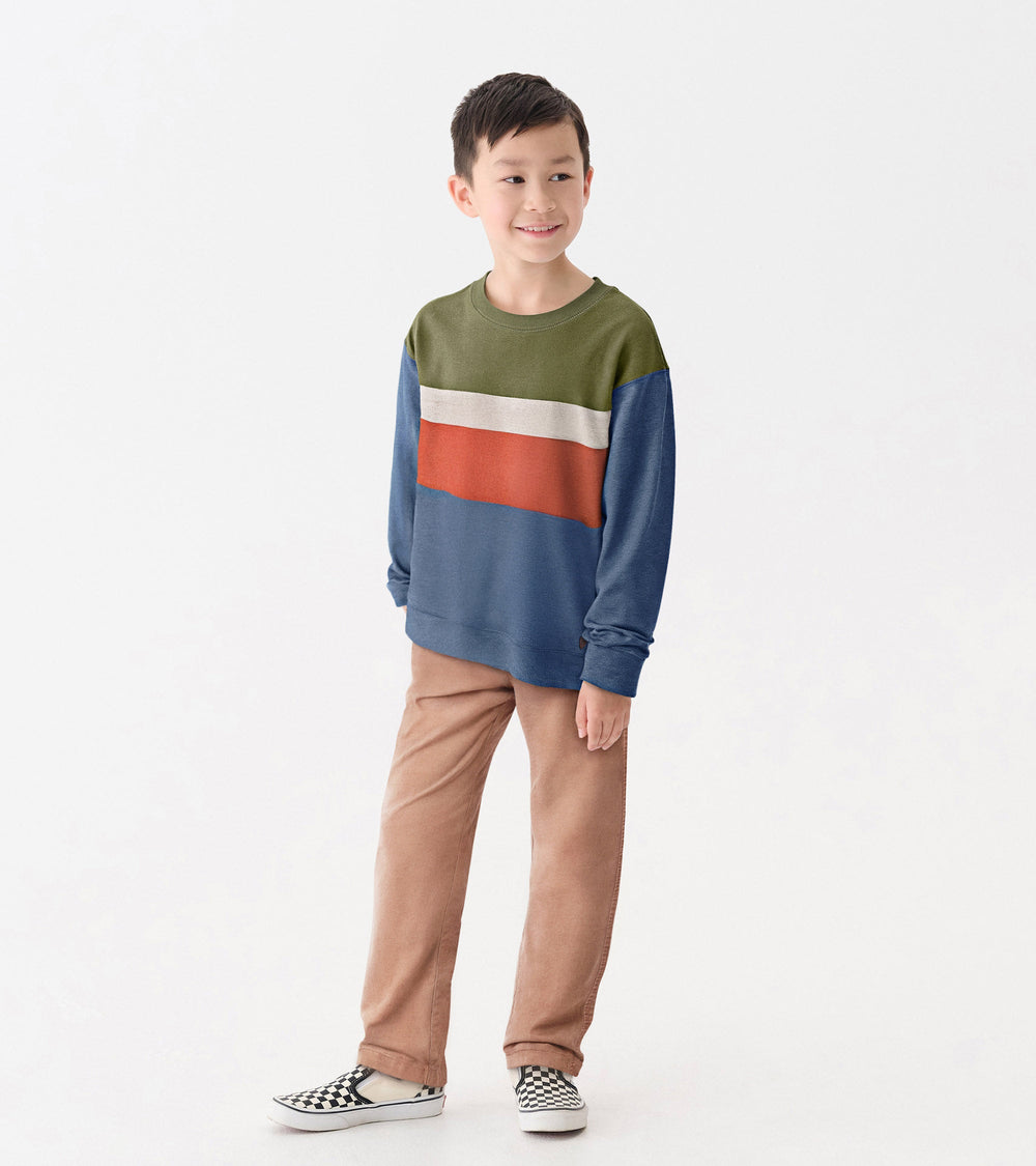 Hatley Boys Autumn Color Block Sweatshirt