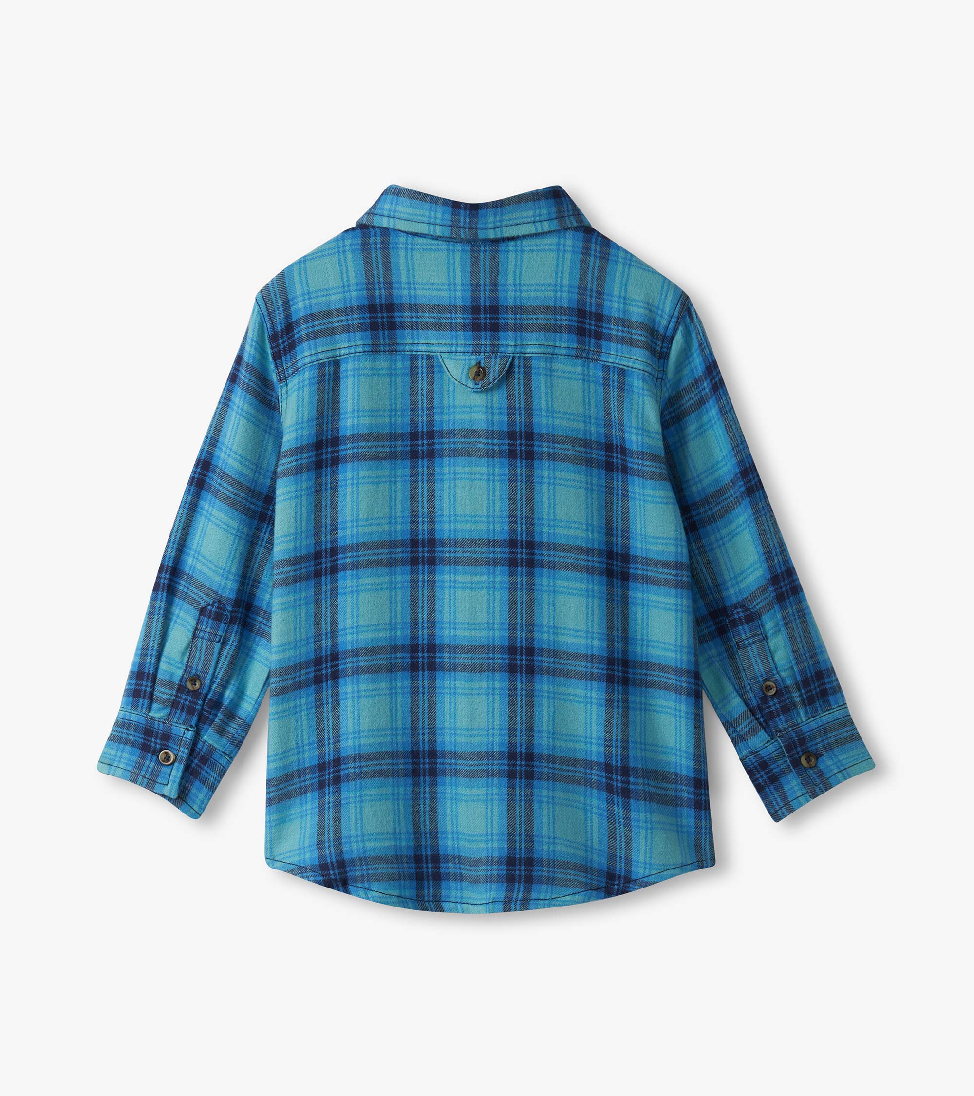 Hatley Boys Blue Stone Plaid Button Down Shirt