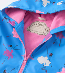 Hatley Girls Ballet School Color Changing Zip-Up Rain Jacket