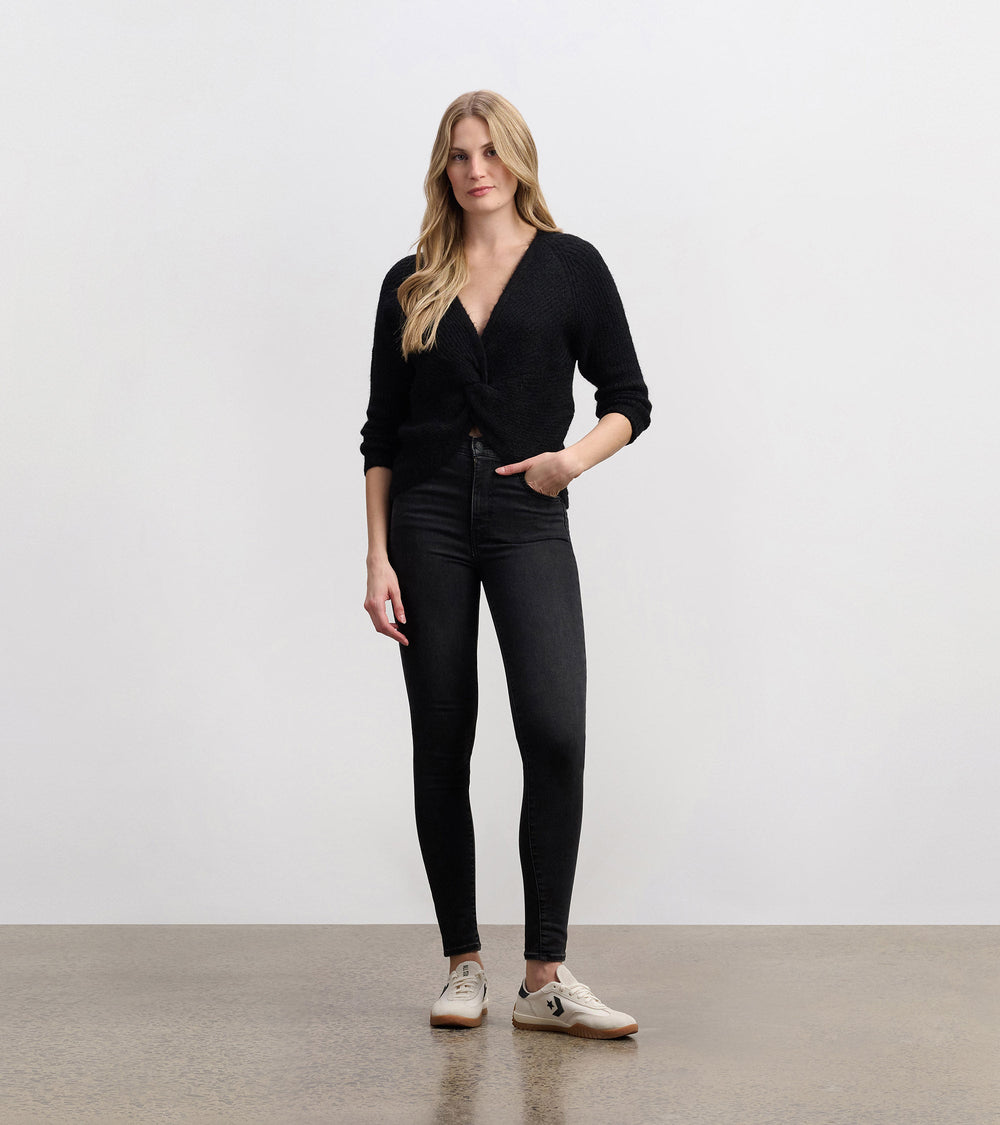 Hatley Cross Over Sweater - Black