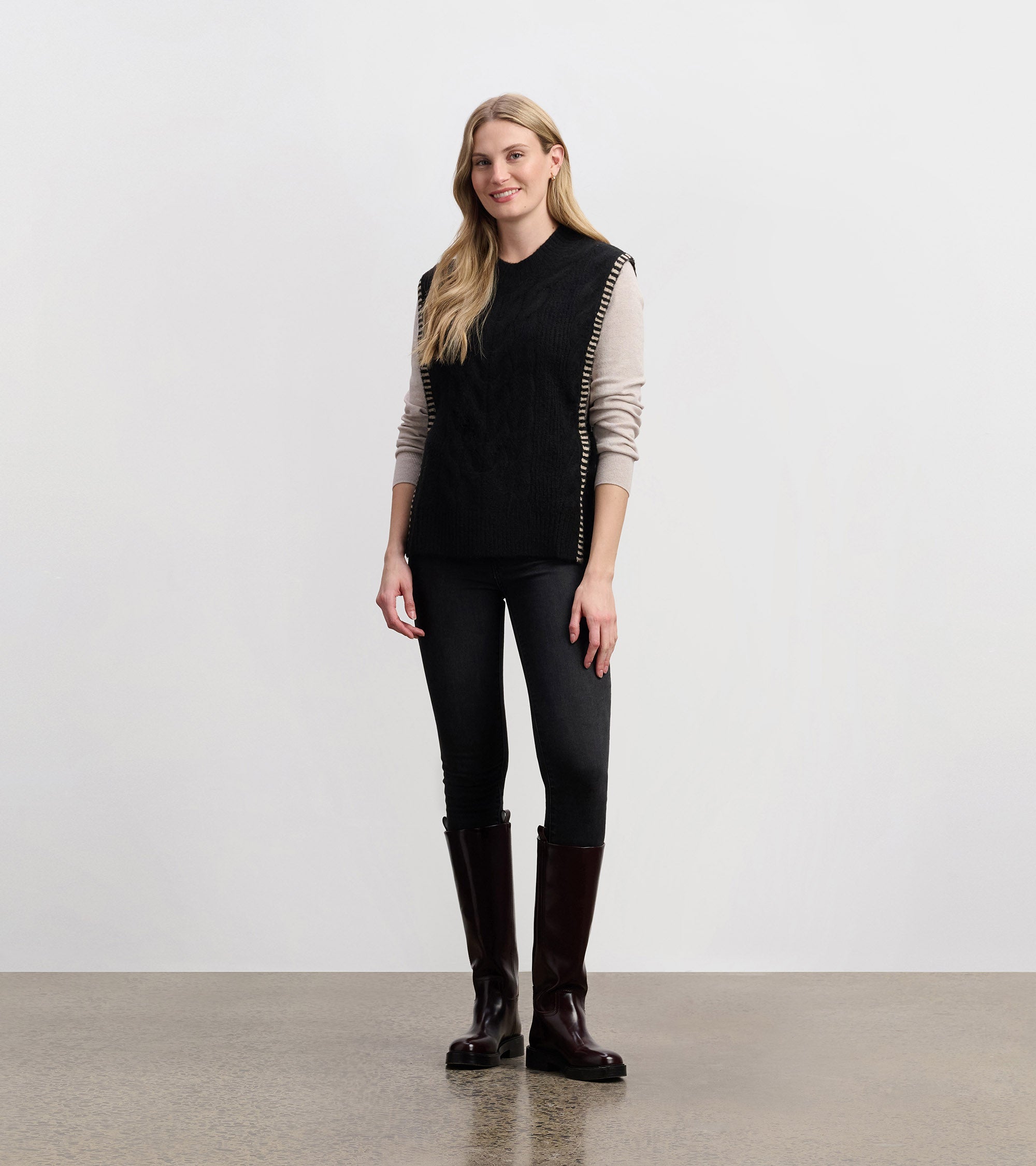 Hatley Side-Tie Sweater Vest - Black