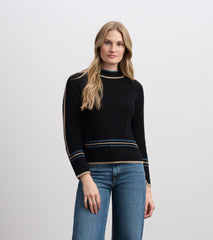 Hatley Raglan Stripes Pullover - Black