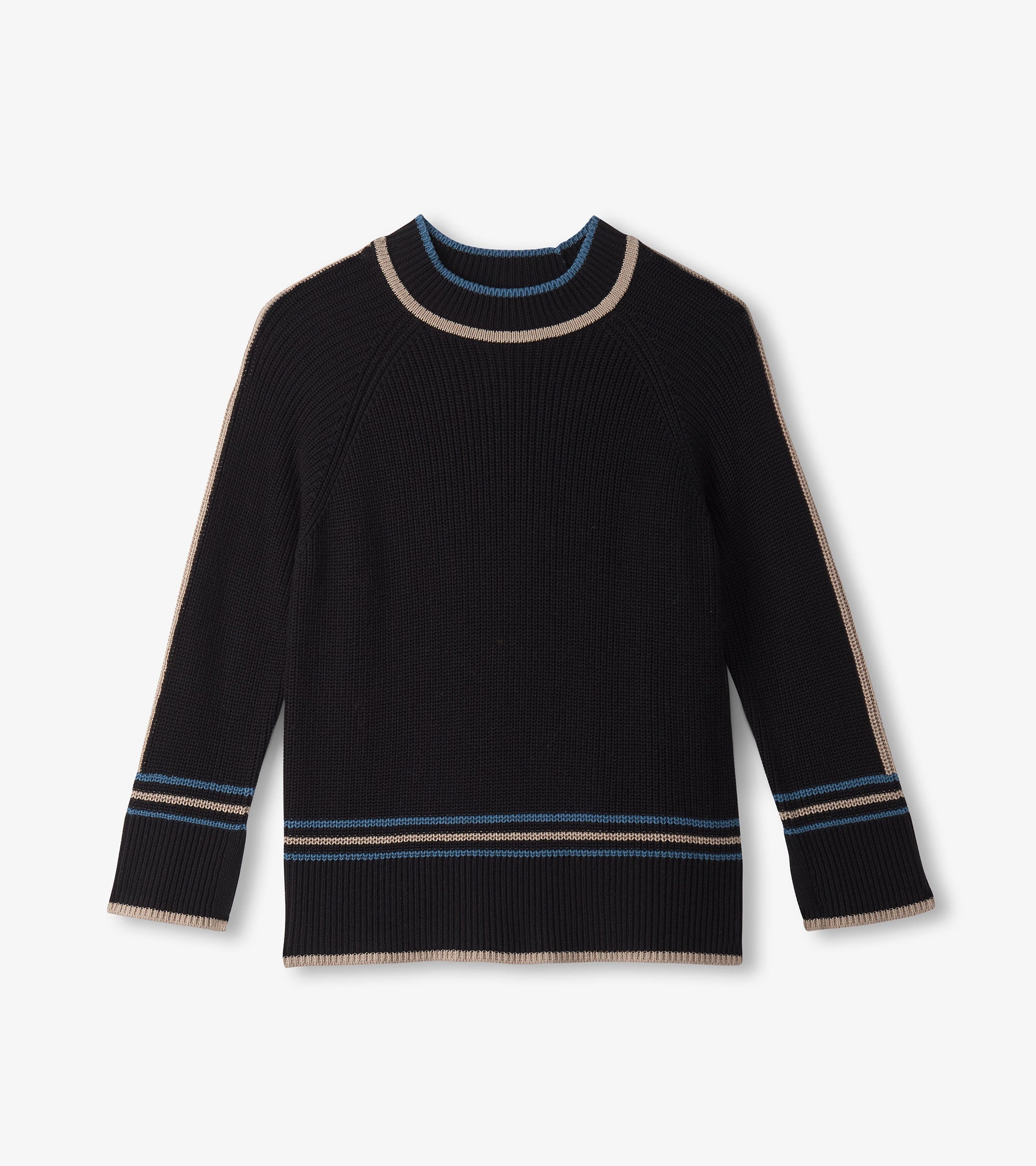 Hatley Raglan Stripes Pullover - Black