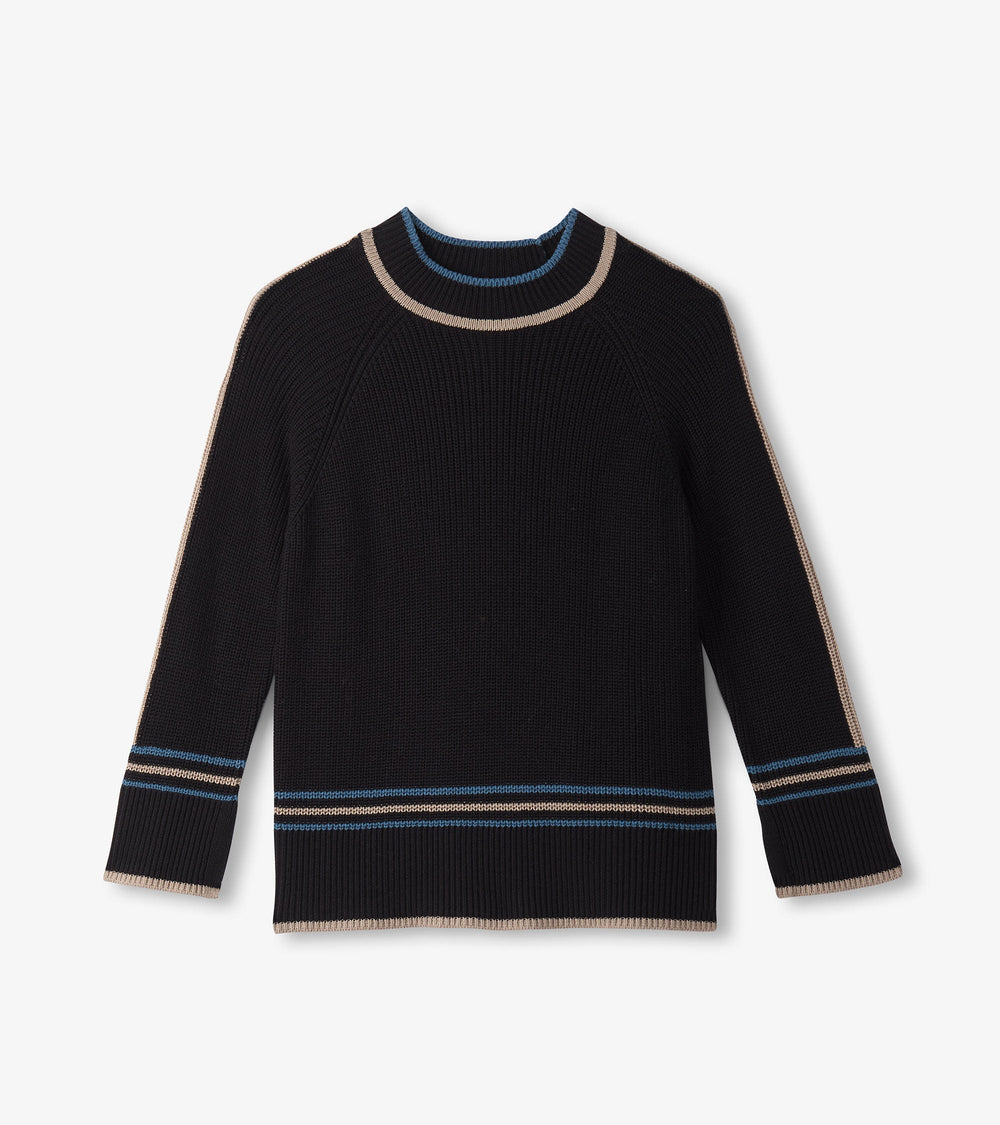 Hatley Raglan Stripes Pullover - Black