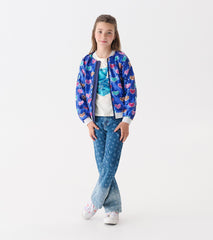 Hatley Girls Bursted Hearts Sequin Bomber Jacket