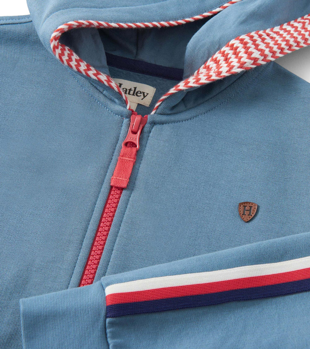 Hatley Boys Blue Stone Zip-Up Hoodie