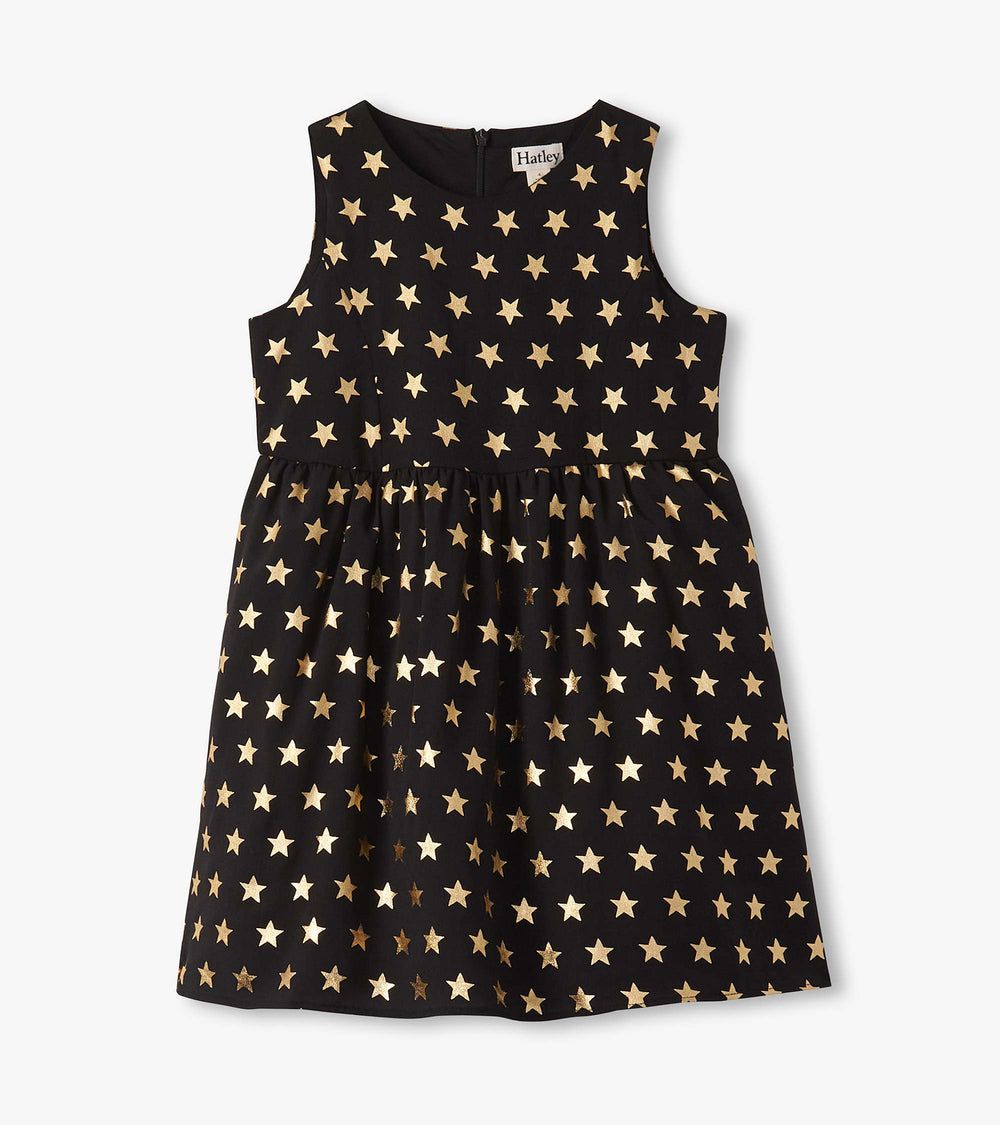 Hatley Girls Gold Stars Princess Dress