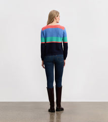 Hatley Devon Sweater - Bright Colorblock Stripes