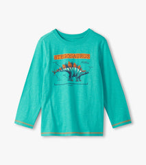 Hatley Boys Stegosaurus Glow in the Dark Long Sleeve Graphic Tee