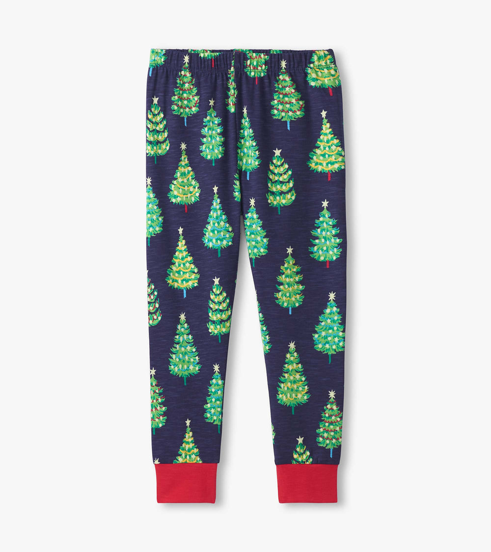 Hatley Boys Bottle Brush Trees Glow in the Dark Cotton Pajama Set