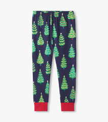 Hatley Boys Bottle Brush Trees Glow in the Dark Cotton Pajama Set