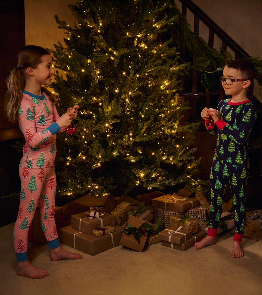 Hatley Boys Bottle Brush Trees Glow in the Dark Cotton Pajama Set