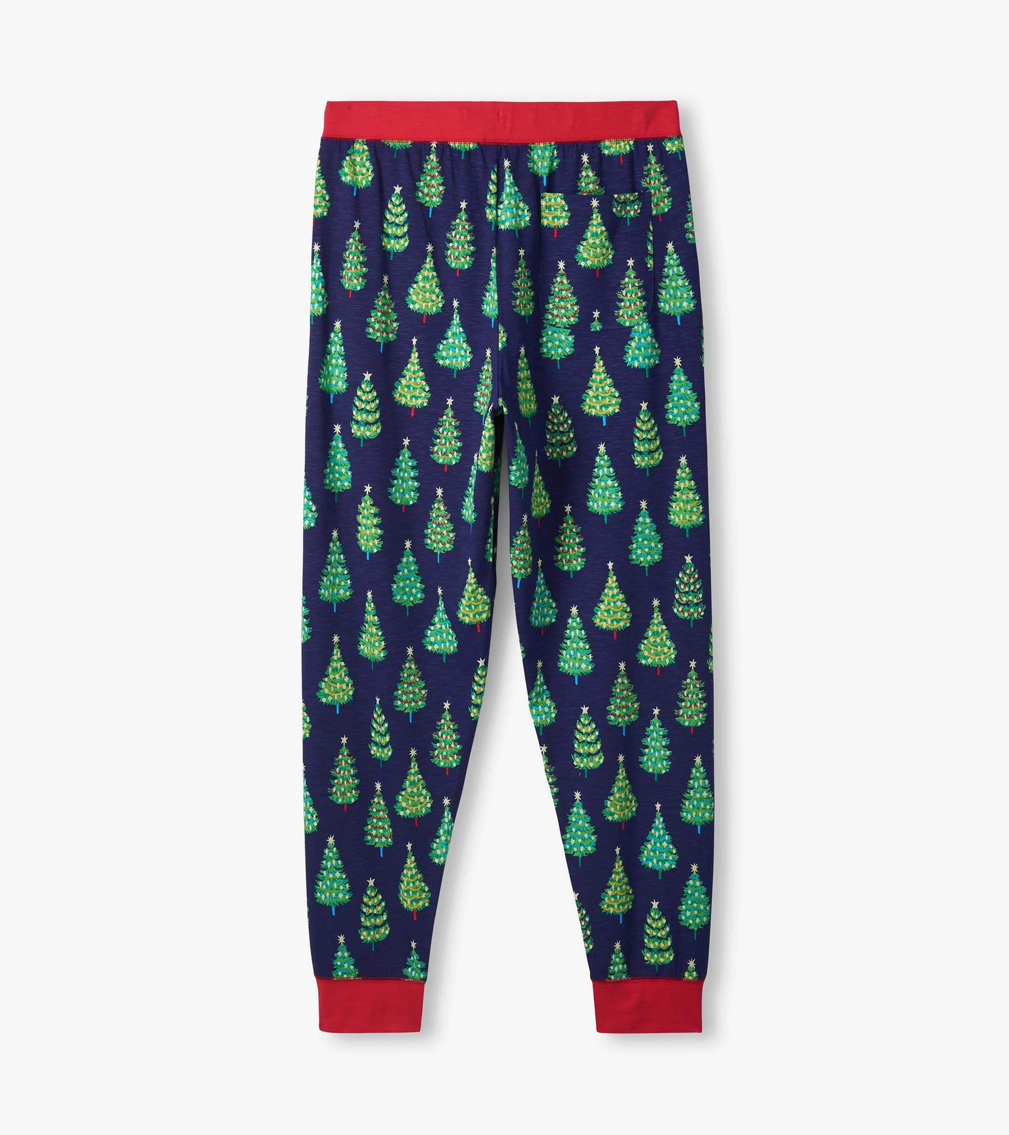Hatley Men's Bottle Brush Trees Glow in the Dark Cotton Pajama Set