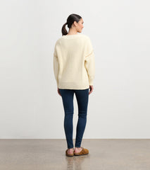 Hatley V-Neck Slouchy Sweater - Cream