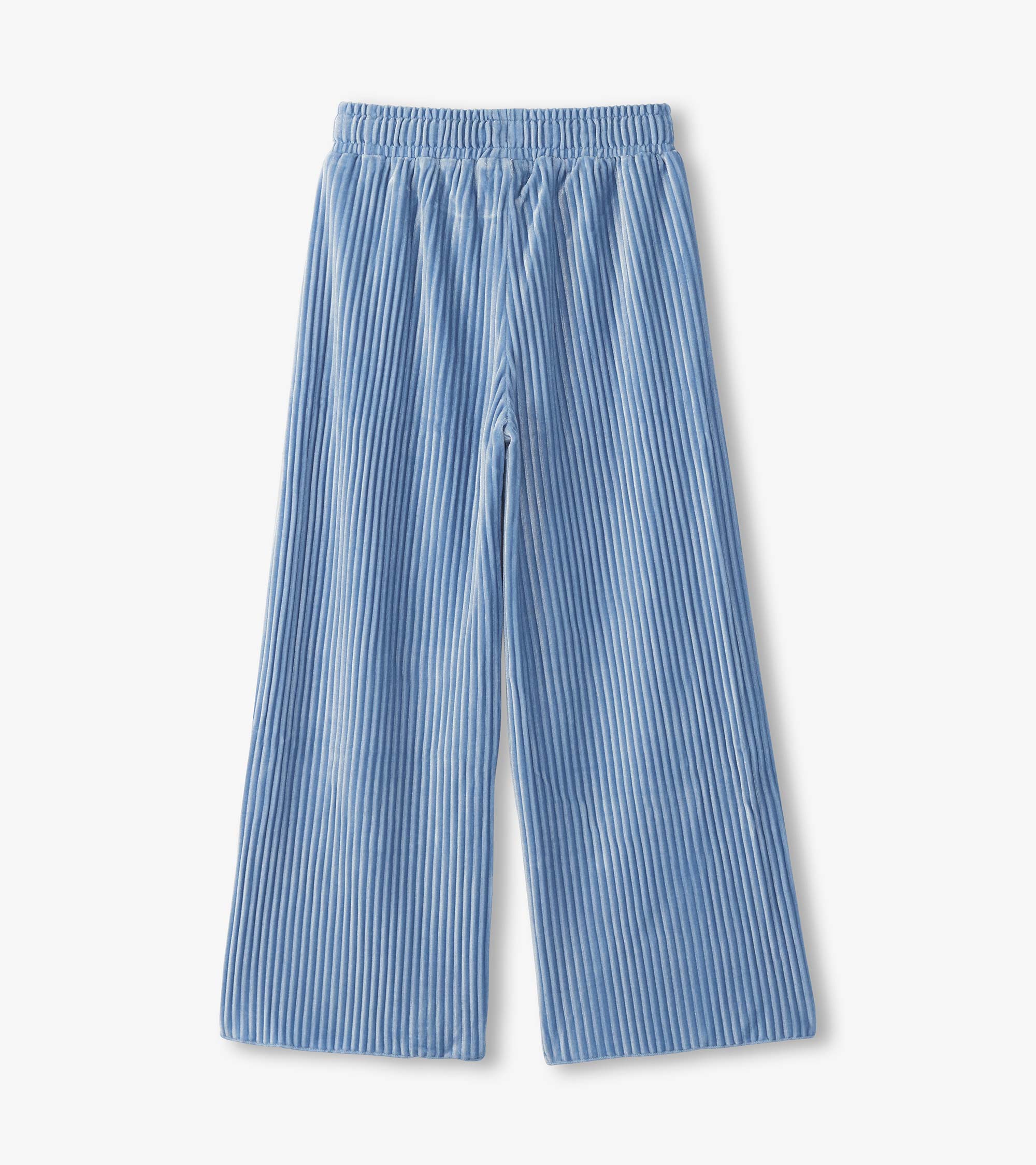 Hatley Girls Cornflower Blue Pleated Velour Relaxed Pants