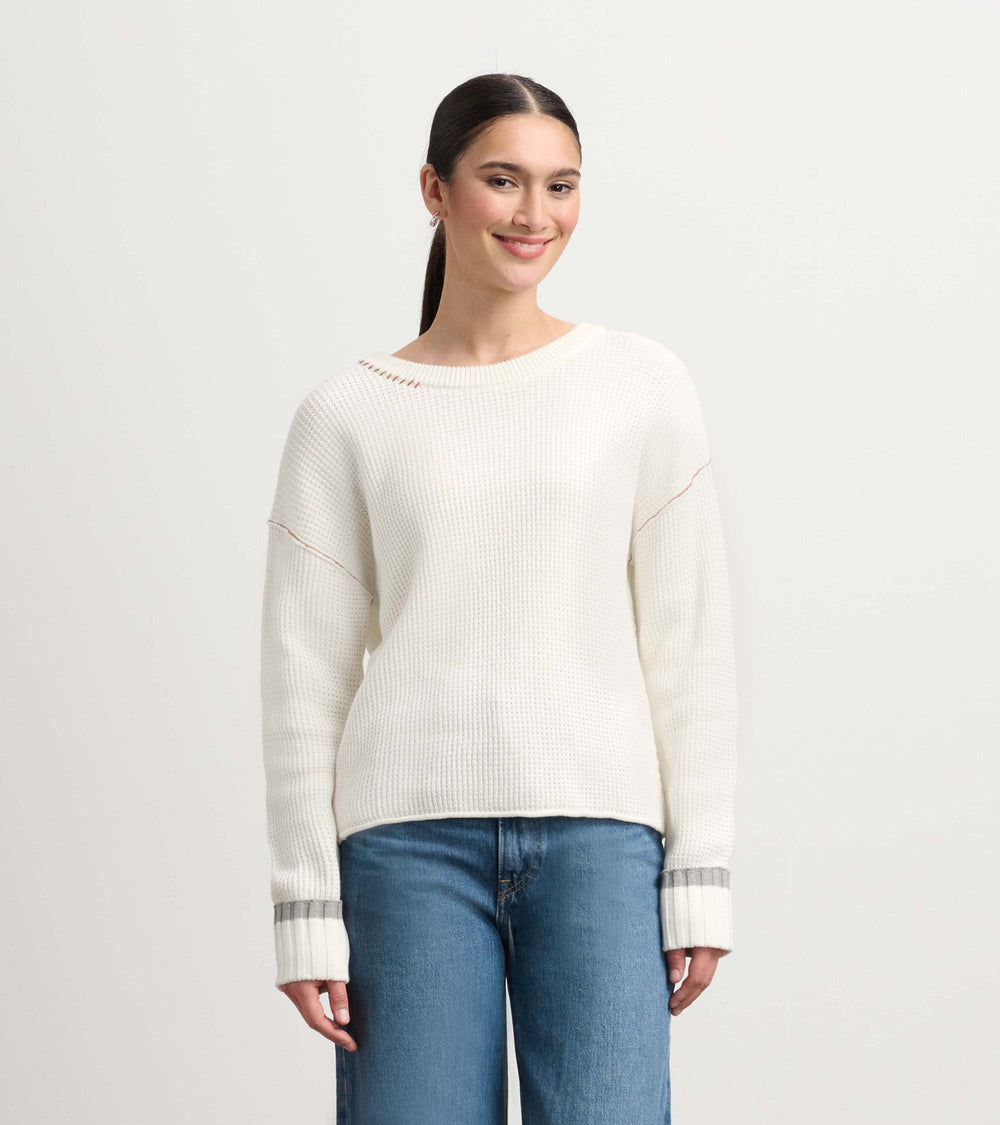 Hatley Waffle Knit Sweater - Cream