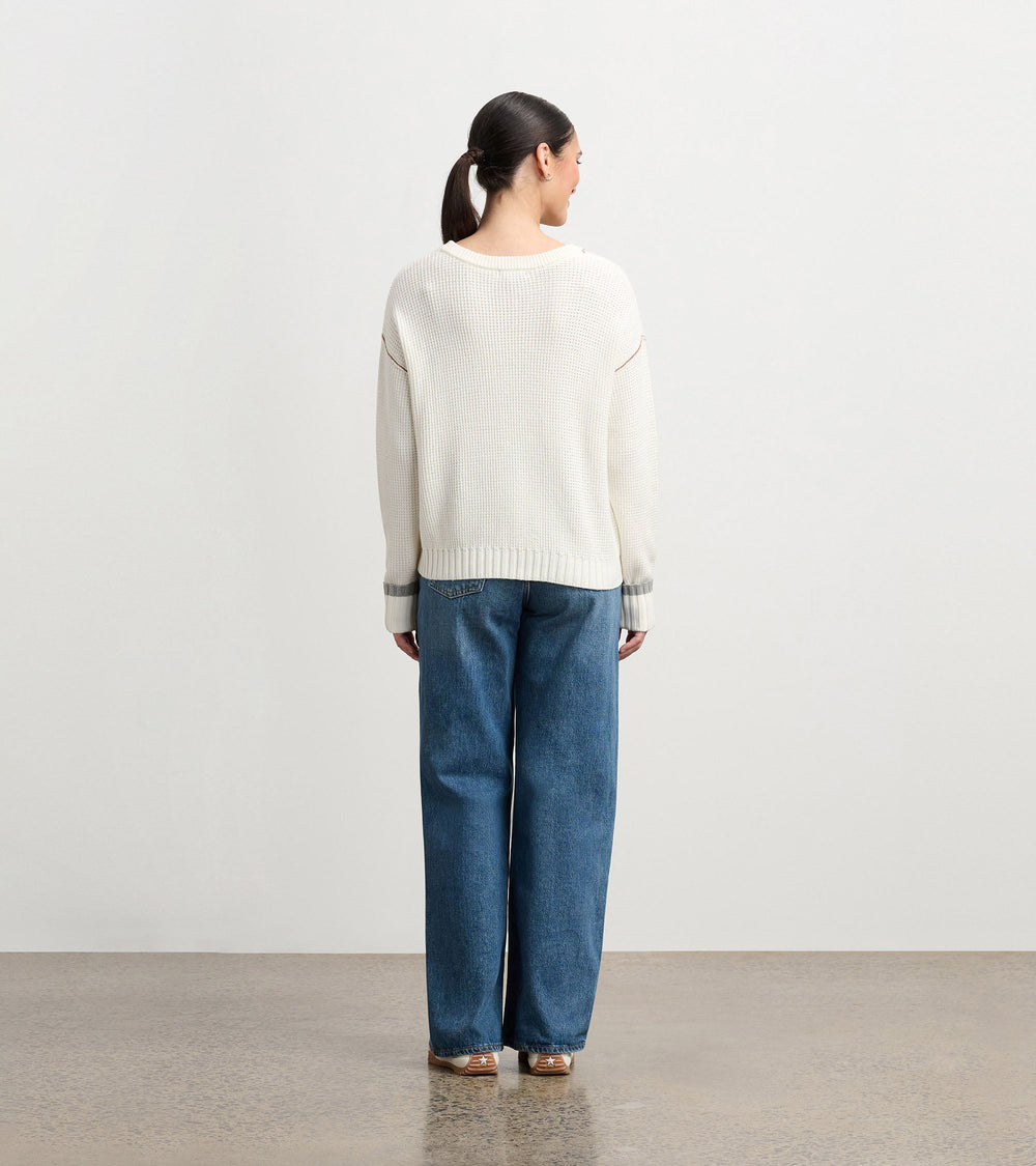 Hatley Waffle Knit Sweater - Cream