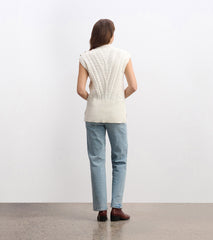 Hatley Cable Sweater Vest - Cream