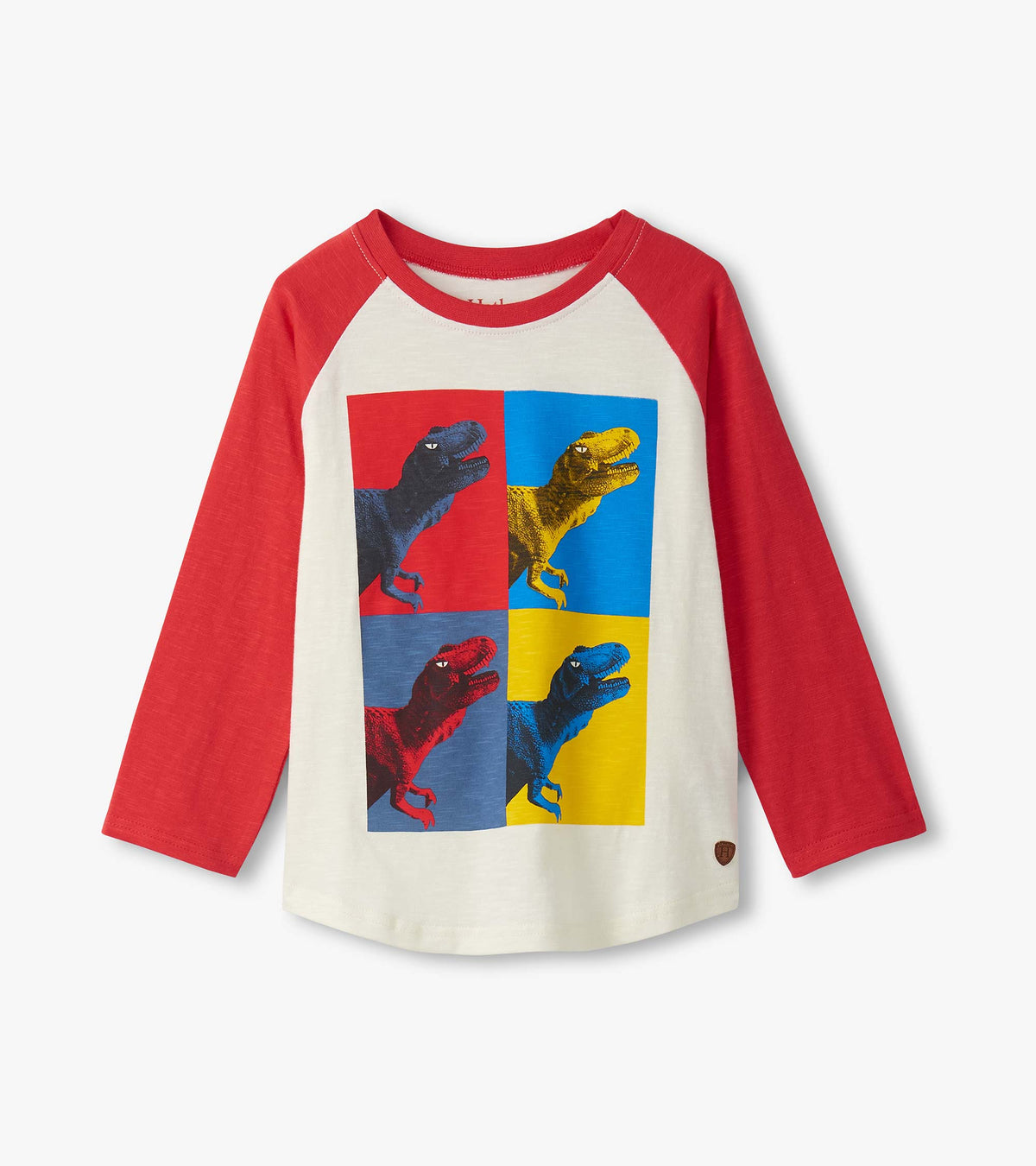 Hatley Boys Dinos Cubed Long Sleeve Raglan T-Shirt