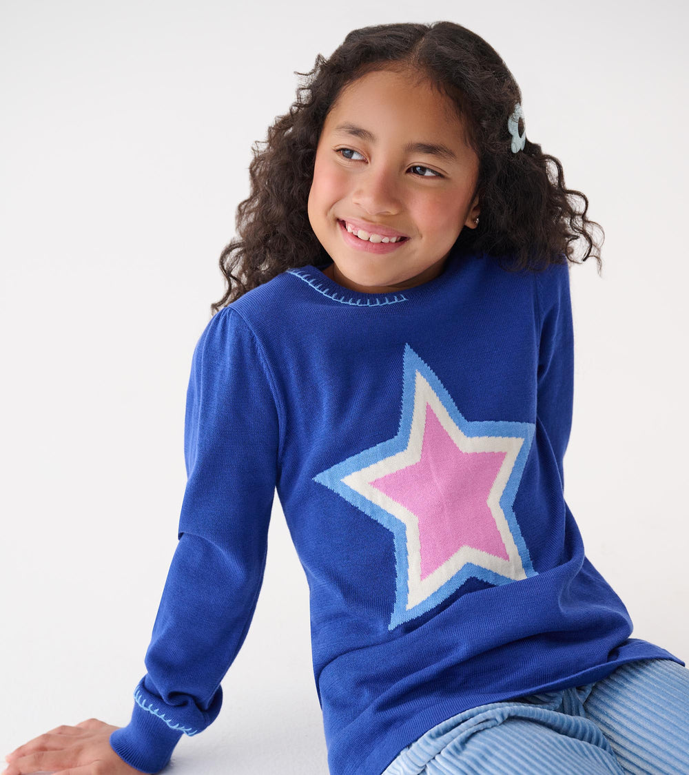 Hatley Girls Super Star Pullover Sweater