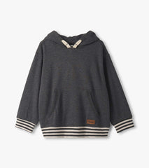 Hatley Boys Charcoal Melange Pullover Hoodie