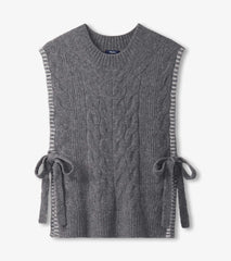 Hatley Side-Tie Sweater Vest - Charcoal Melange