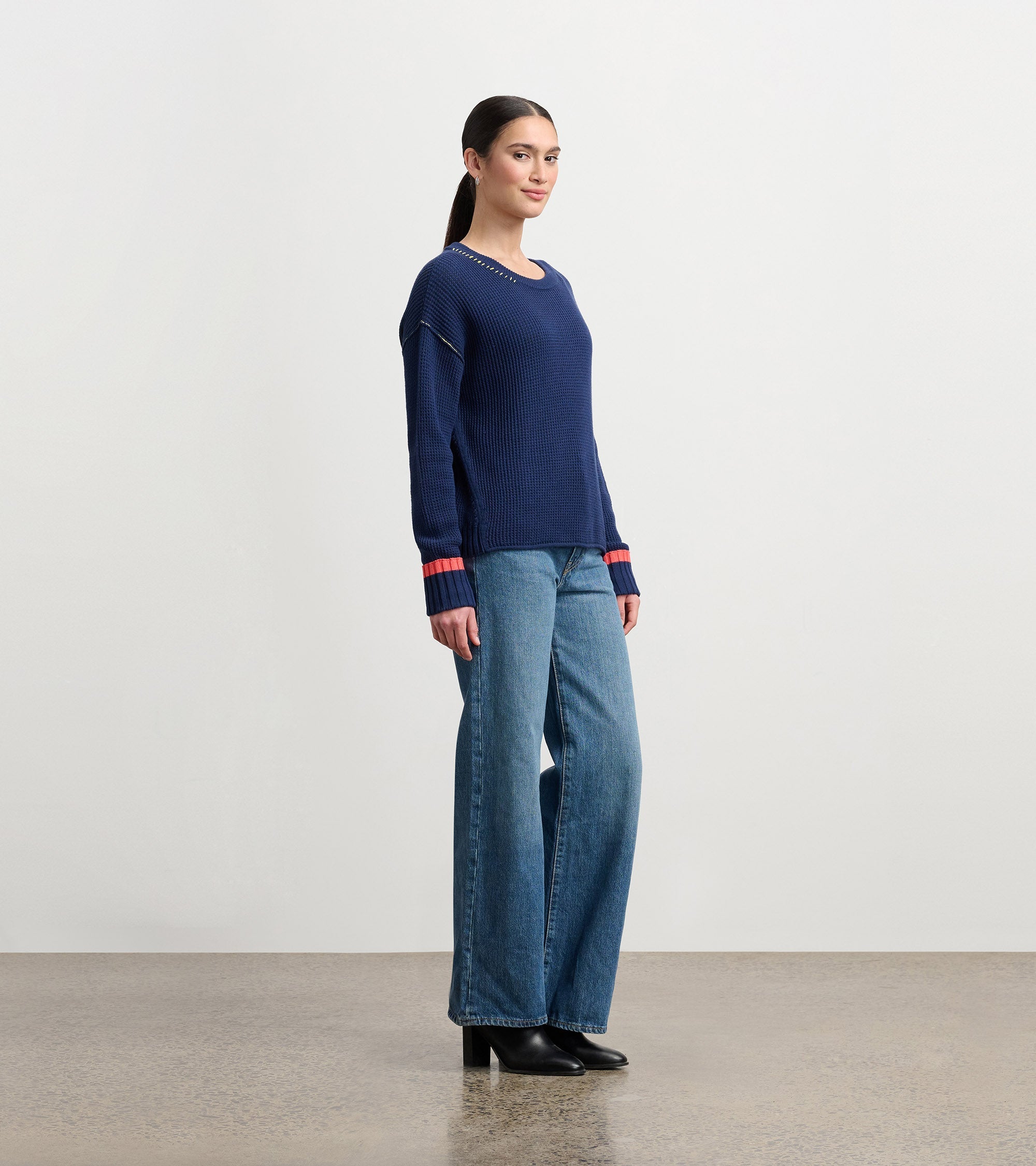 Hatley Waffle Knit Sweater - Navy