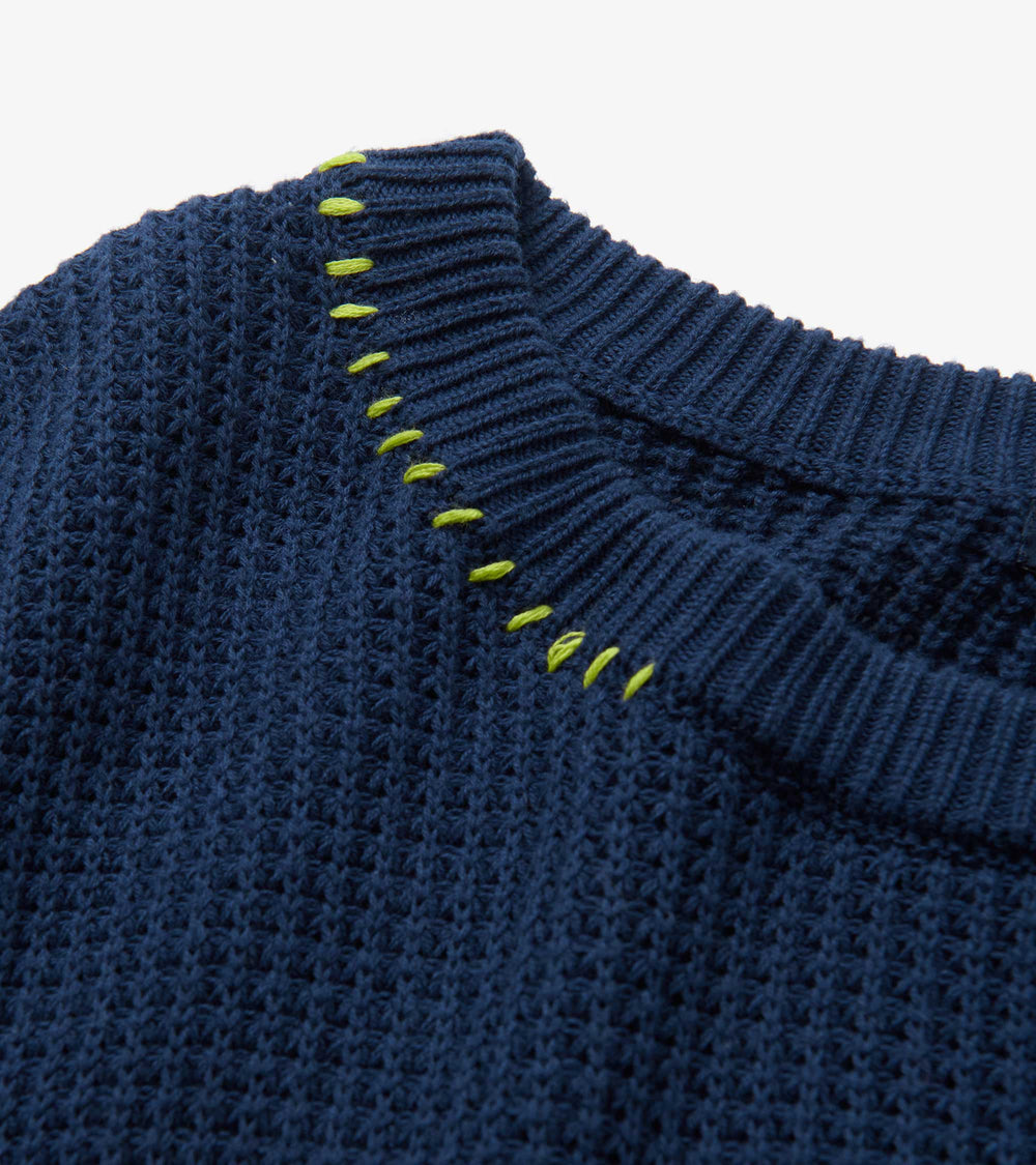Hatley Waffle Knit Sweater - Navy