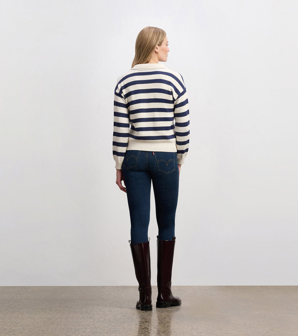 Hatley Johnny Collar Sweater - Nautical Stripes