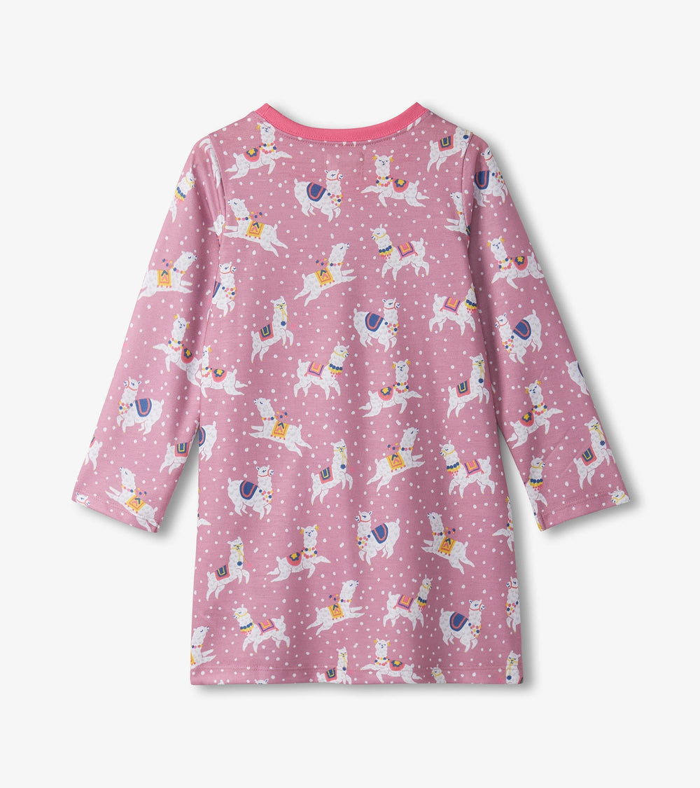 Hatley Girls Dancing Alpacas Long Sleeve Nightdress