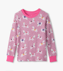 Hatley Girls Dancing Alpacas Cotton Pajama Set