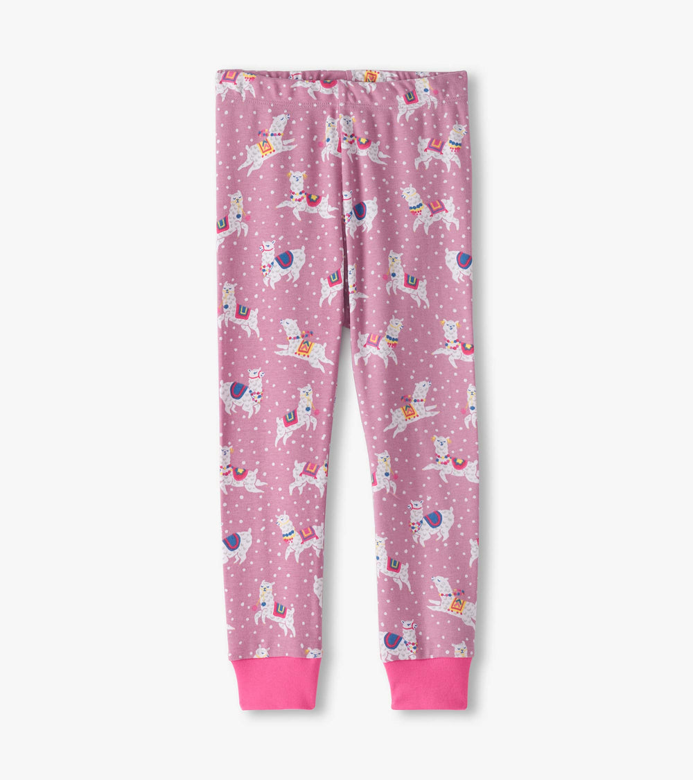 Hatley Girls Dancing Alpacas Cotton Pajama Set