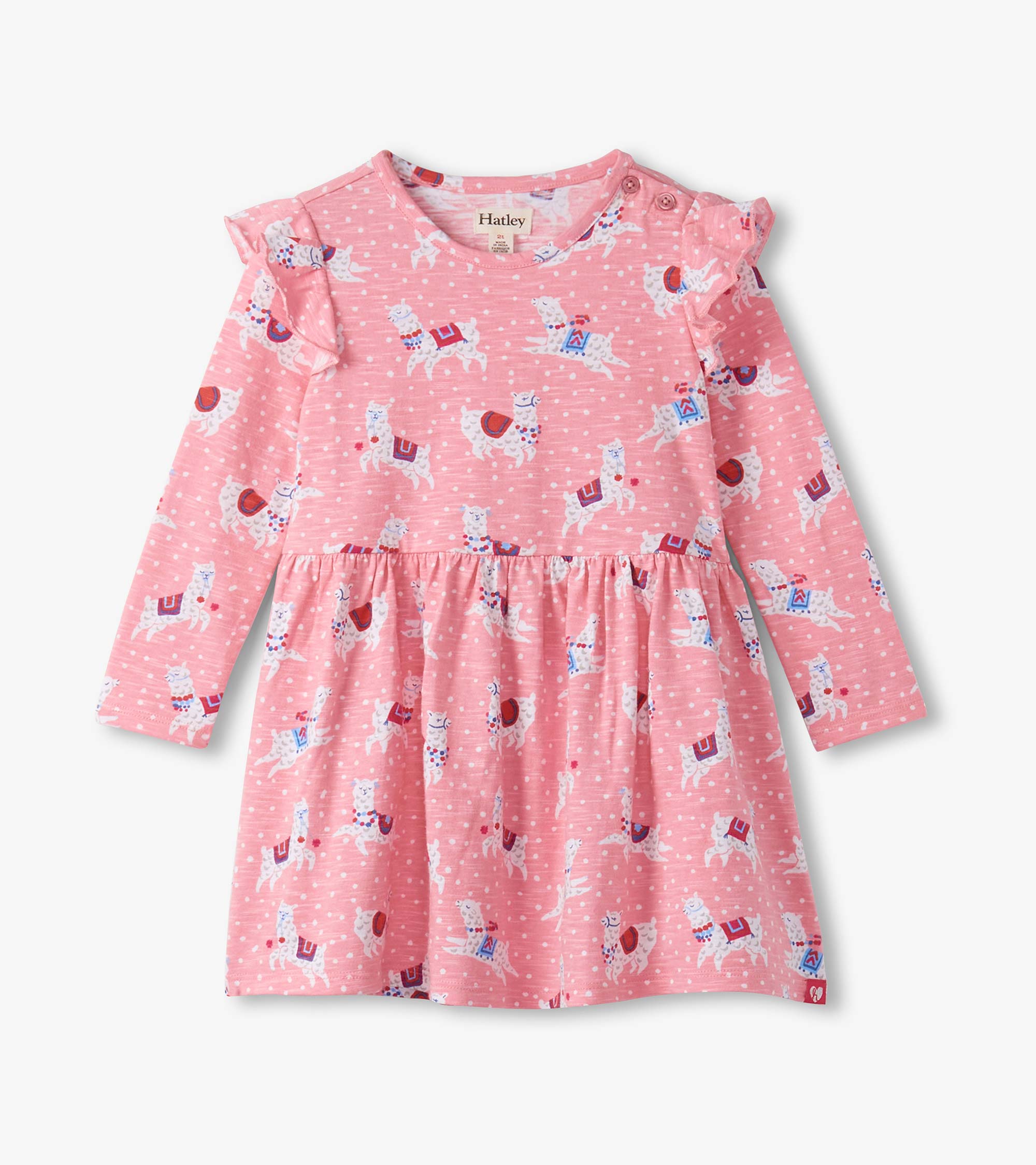 Hatley Baby & Toddler Girls Dancing Alpacas Ruffle Sleeve Dress and Legging S