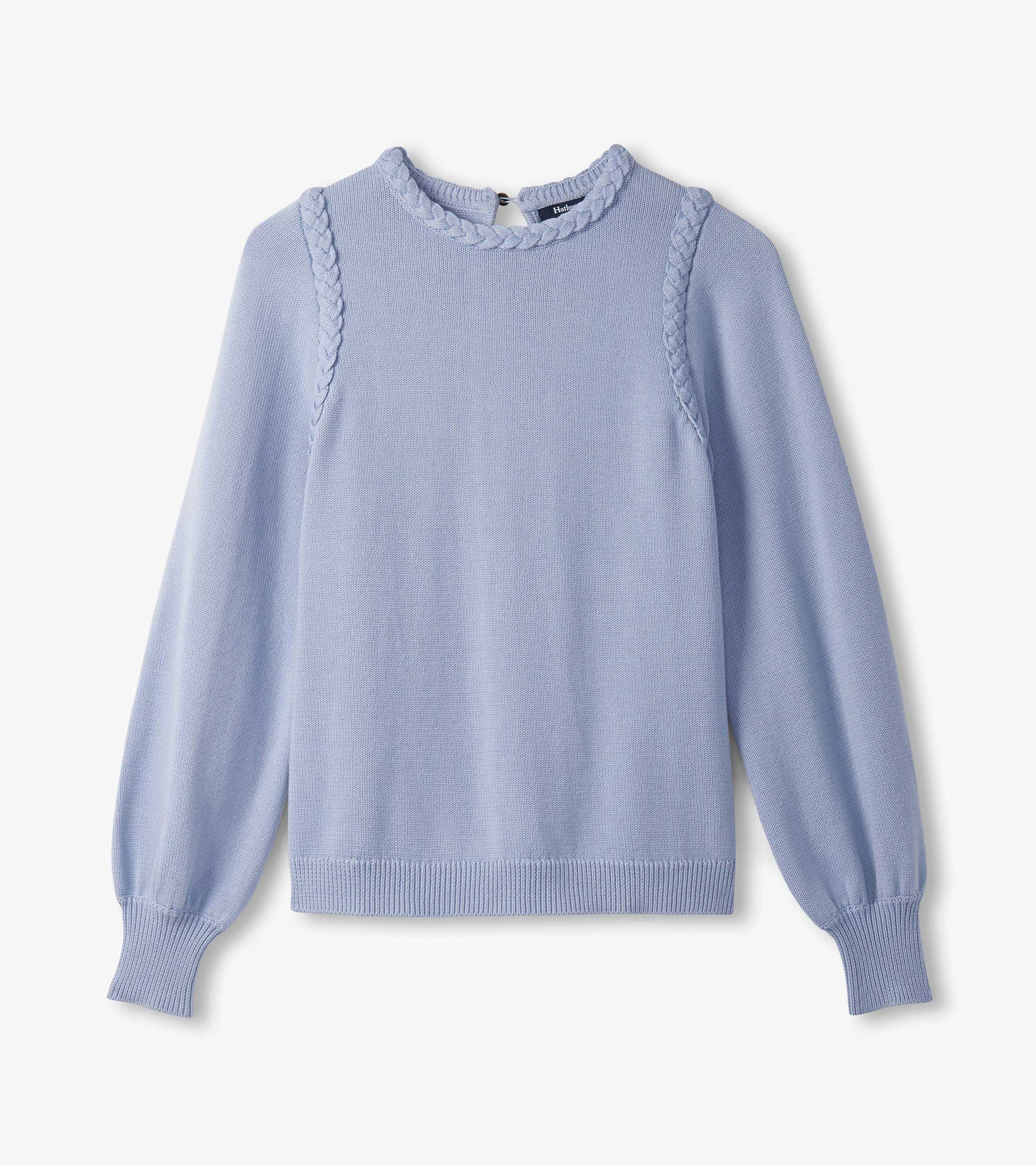 Hatley Braided Sweater - Bright Denim Blue