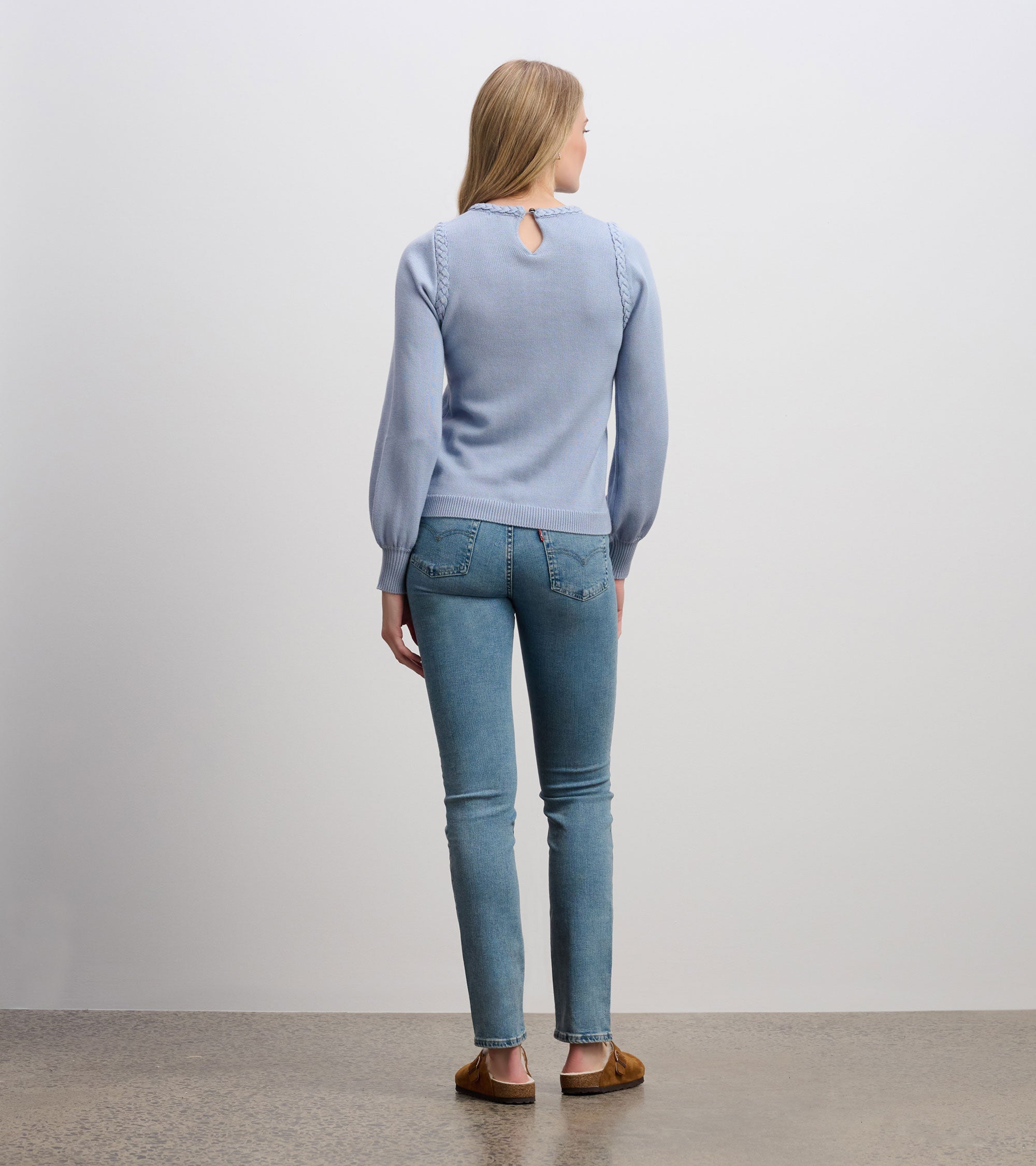 Hatley Braided Sweater - Bright Denim Blue