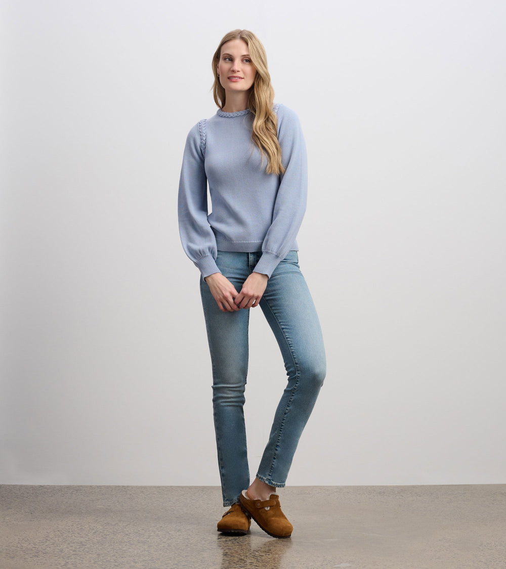 Hatley Braided Sweater - Bright Denim Blue
