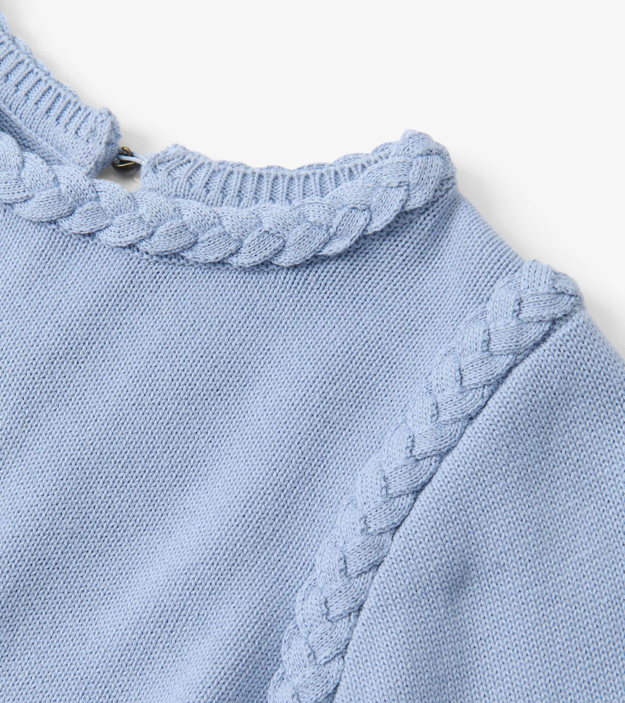 Hatley Braided Sweater - Bright Denim Blue