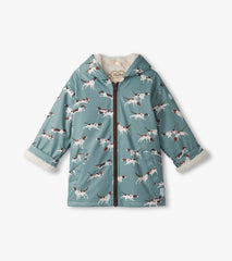Hatley Boys Hunting Dogs Sherpa Lined Zip-Up Rain Jacket