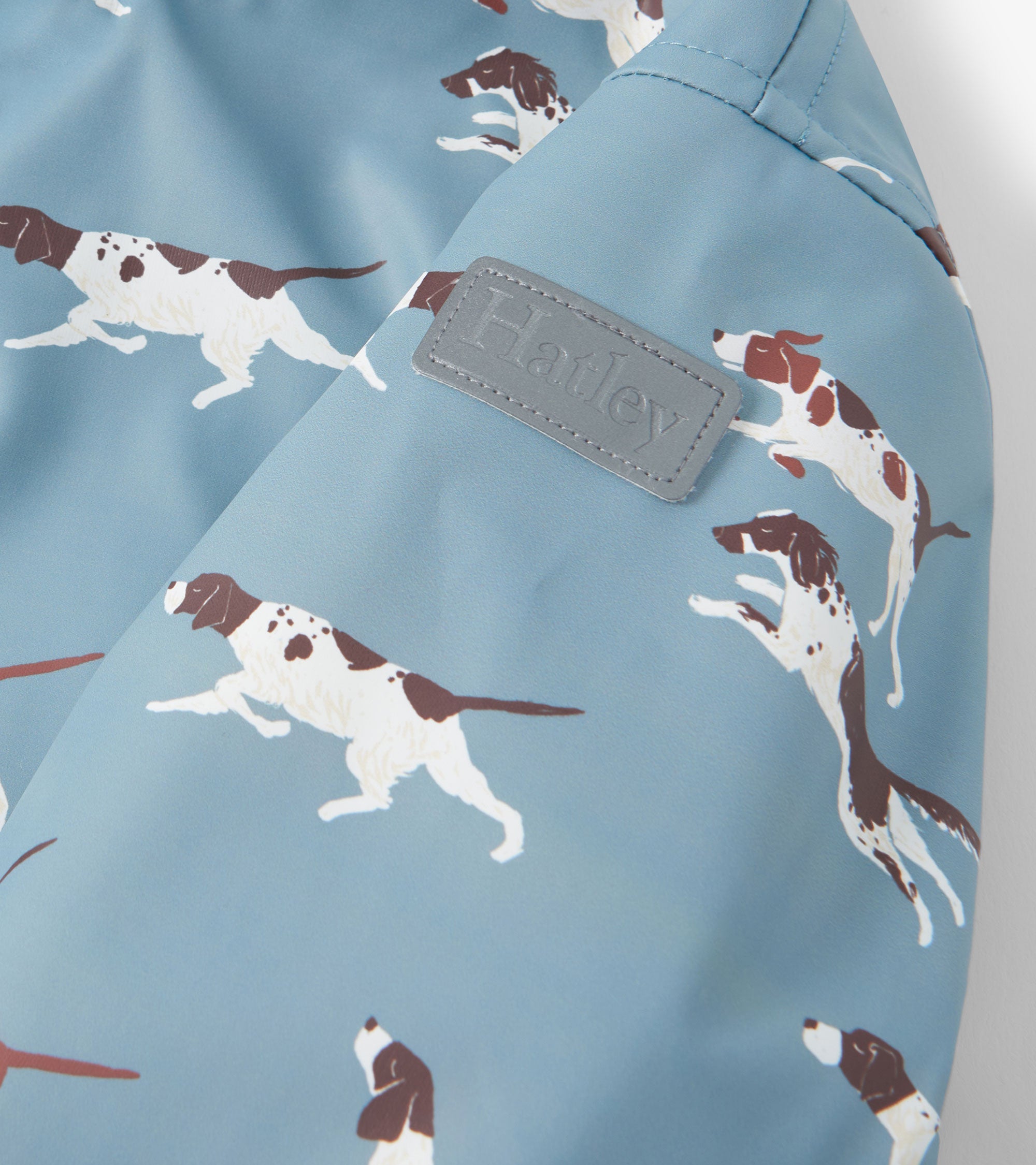 Hatley Boys Hunting Dogs Sherpa Lined Zip-Up Rain Jacket