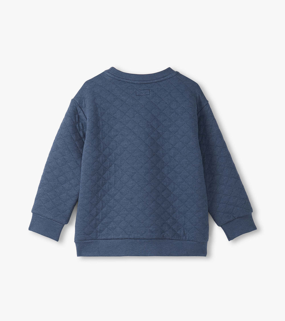 Hatley Boys Ensign Blue Quilted Pullover