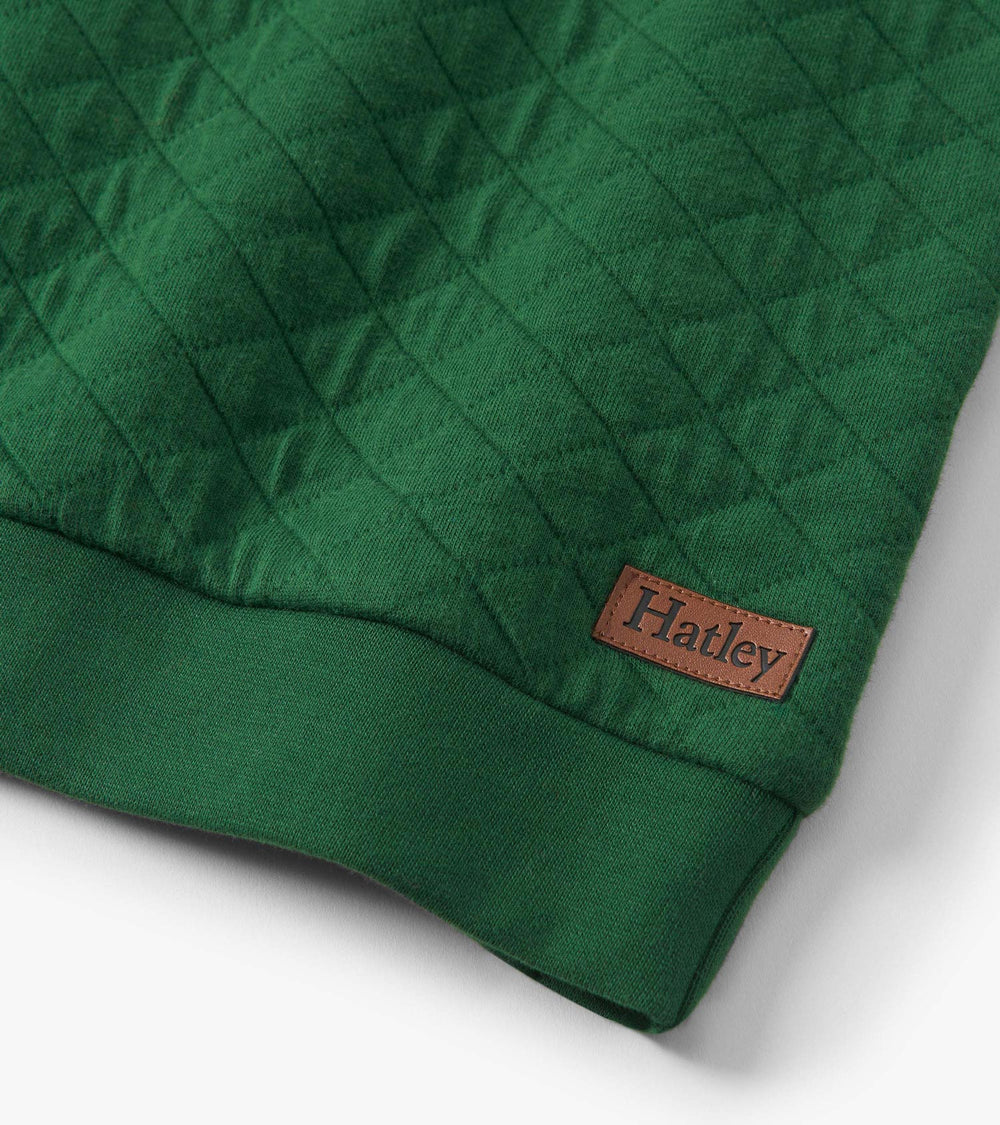 Hatley Boys Eden Green Quilted Pullover